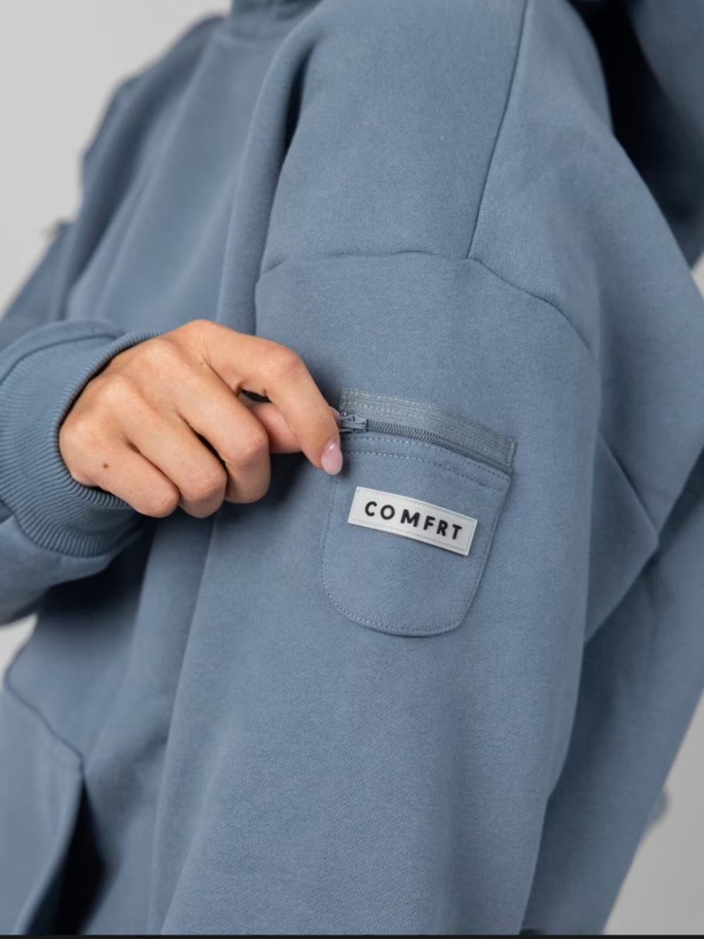 Comfort Travel Essentials Hoodie - Sky Blue - Picture 2 of 7